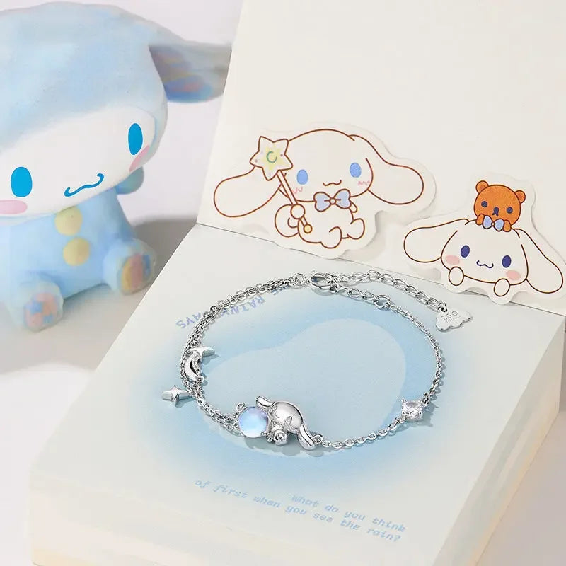 Pulseira Bracelete Prata 925 Cinnamoroll Kawaii
