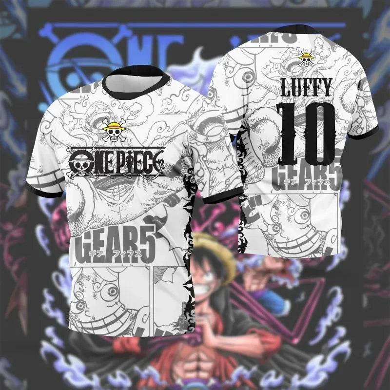 Camisa Luffy Gear 5 “Capitão Número 10” | Edição Limitada