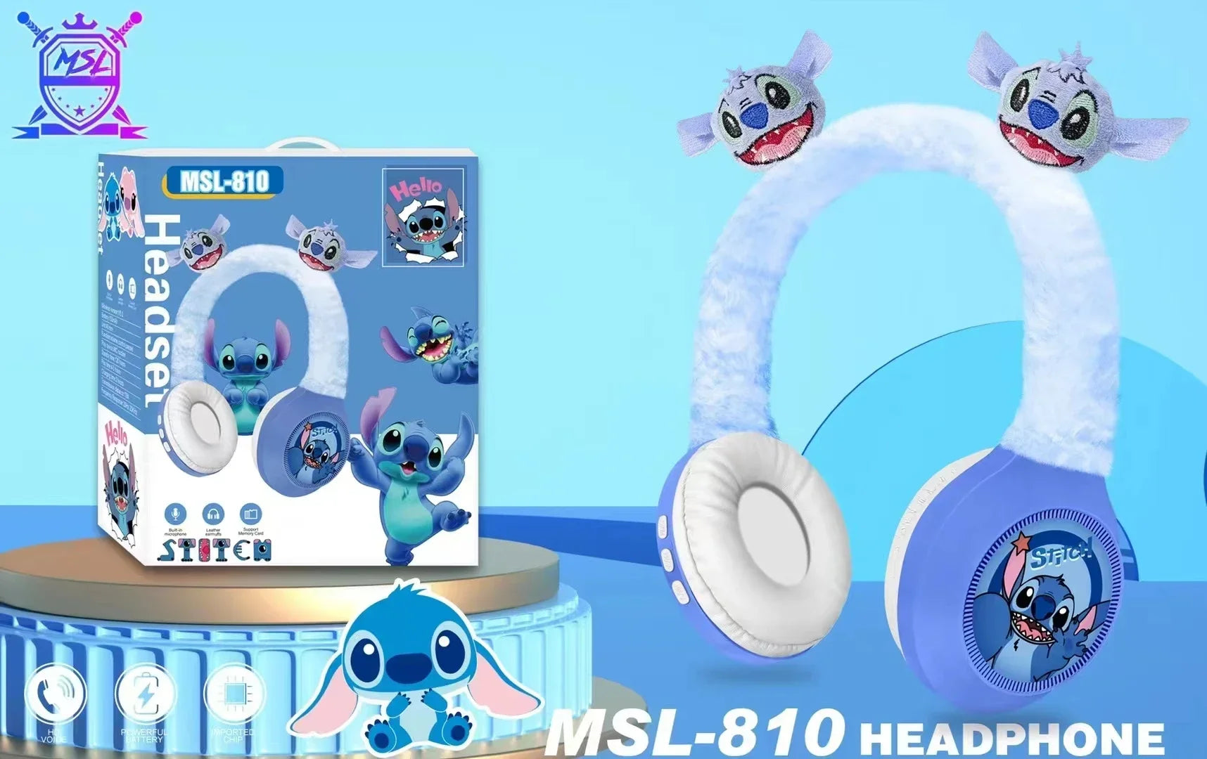 Fone de Ouvido Stitch Bluetooth