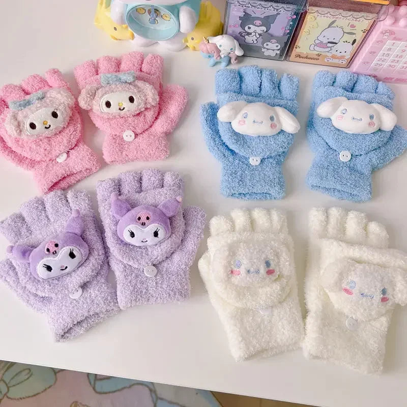 Luvas Sanrio Kawaii Fluffy