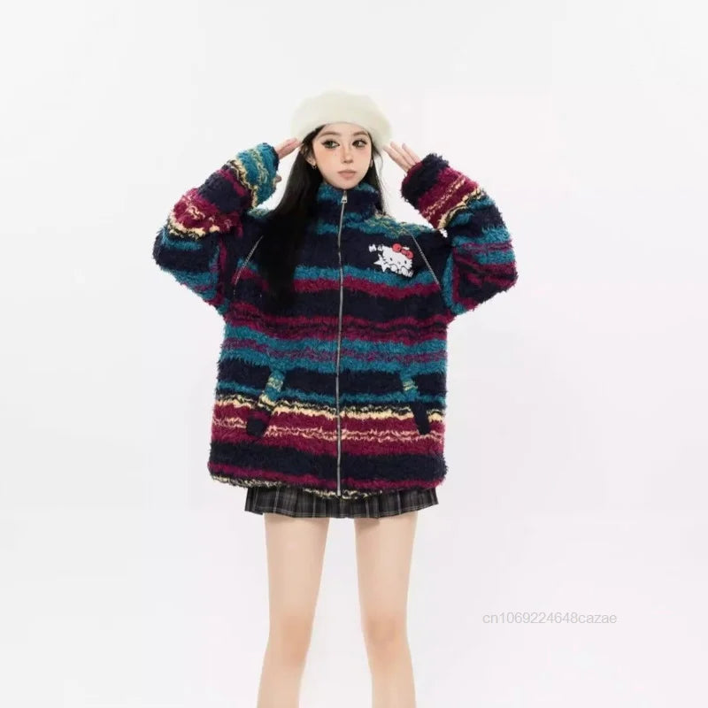 Jaqueta Fleece Hello Kitty Color Block