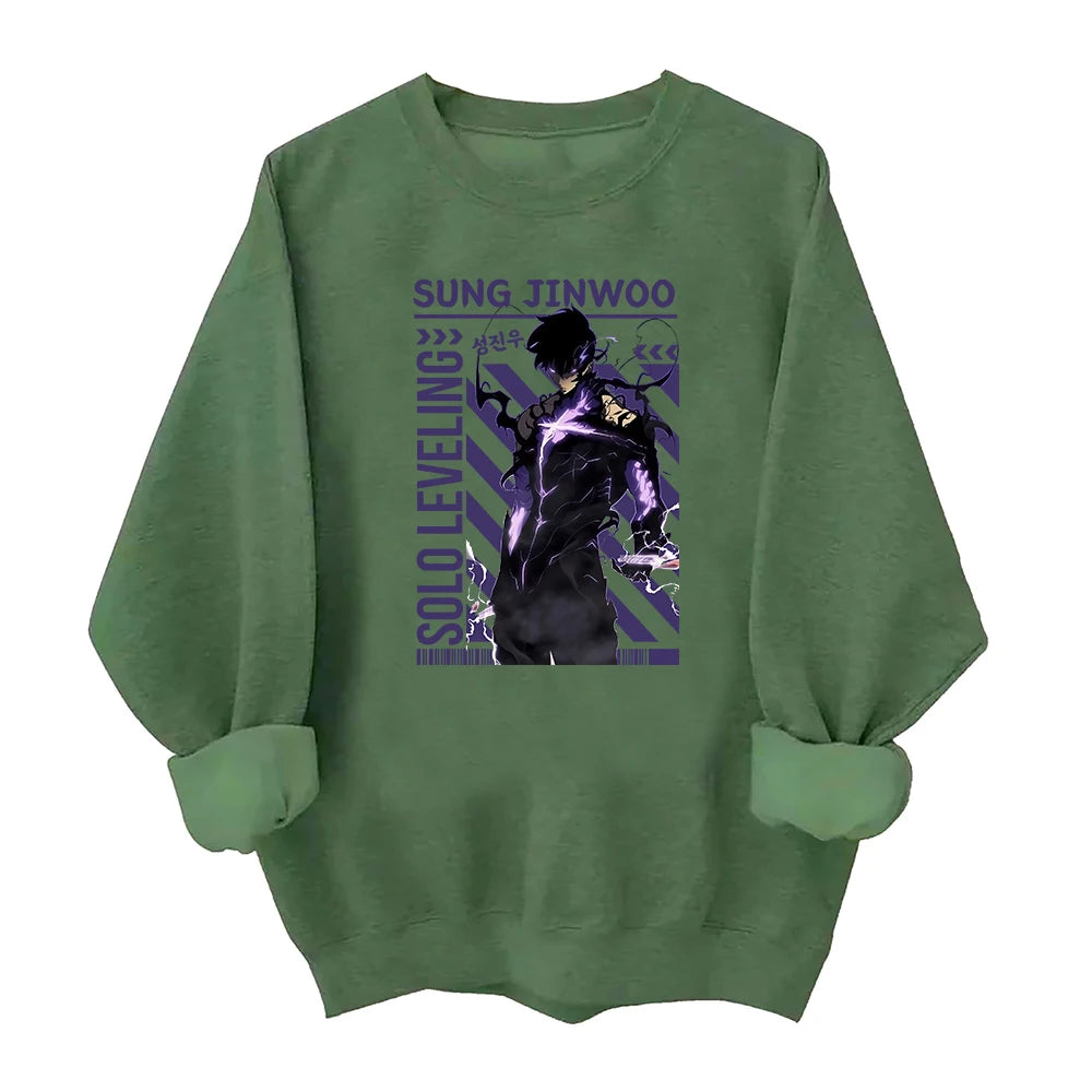 Moletom Gola Redonda Shadow King, Solo Leveling
