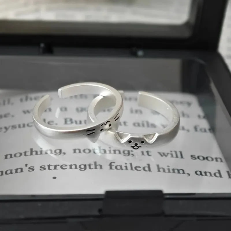 Anel Casal Gato & Cachorro