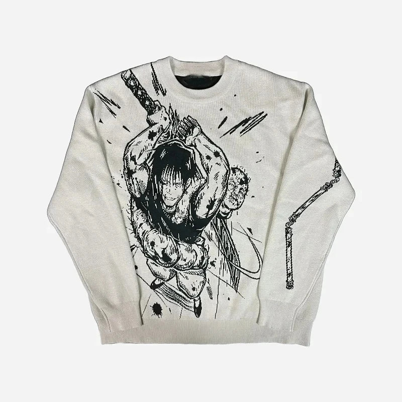 Suéter Oversized Mangá Harajuku Streetwear