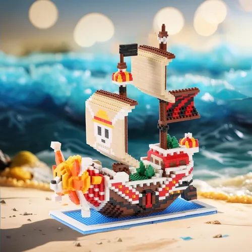 Navios One Piece de Montar, Sunny, Merry, Yuda e Polar Tang