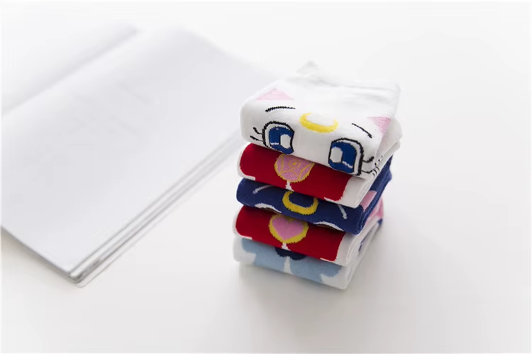 Kit 5 Meias Curtas Sailor Moon