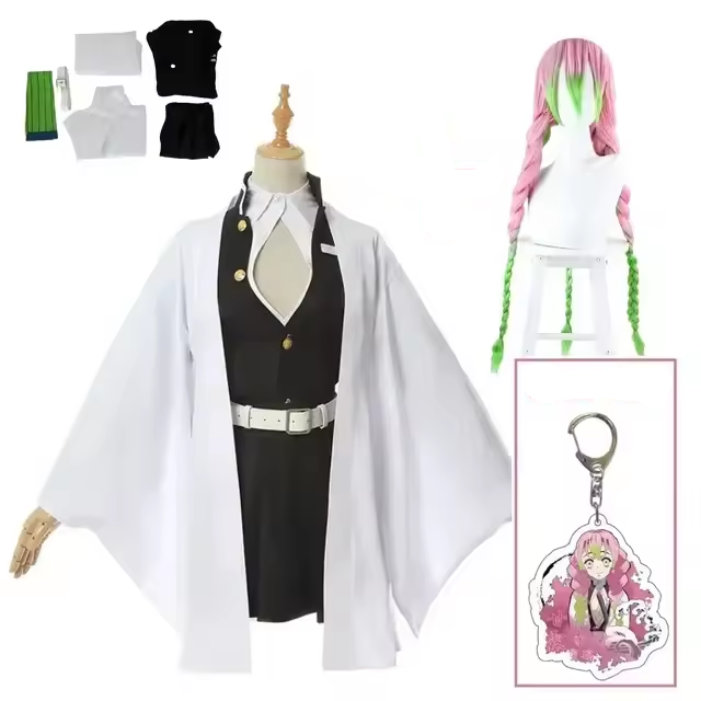 Fantasia Cosplay Adulto e Infantil Mitsuri Kanroji