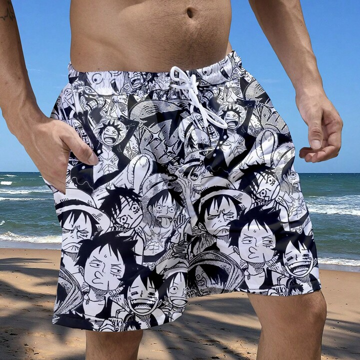 Shorts One Piece, Luffy Mangá Verão
