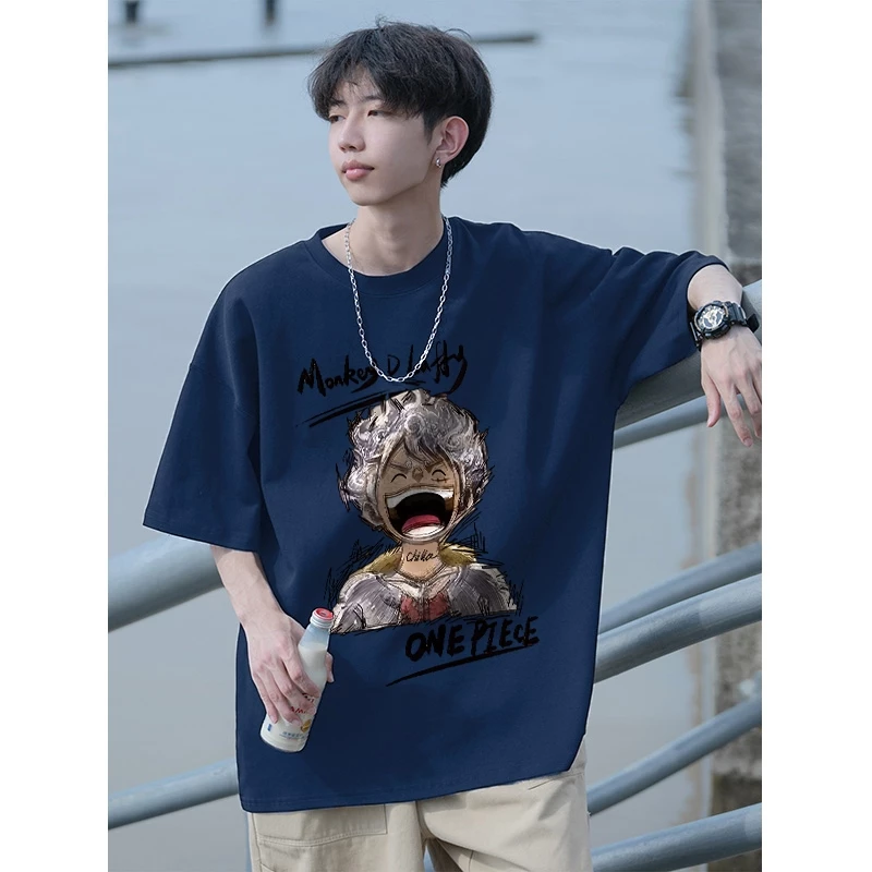 Camiseta Oversized Monkey D. Luffy, Gear 5 Sketch