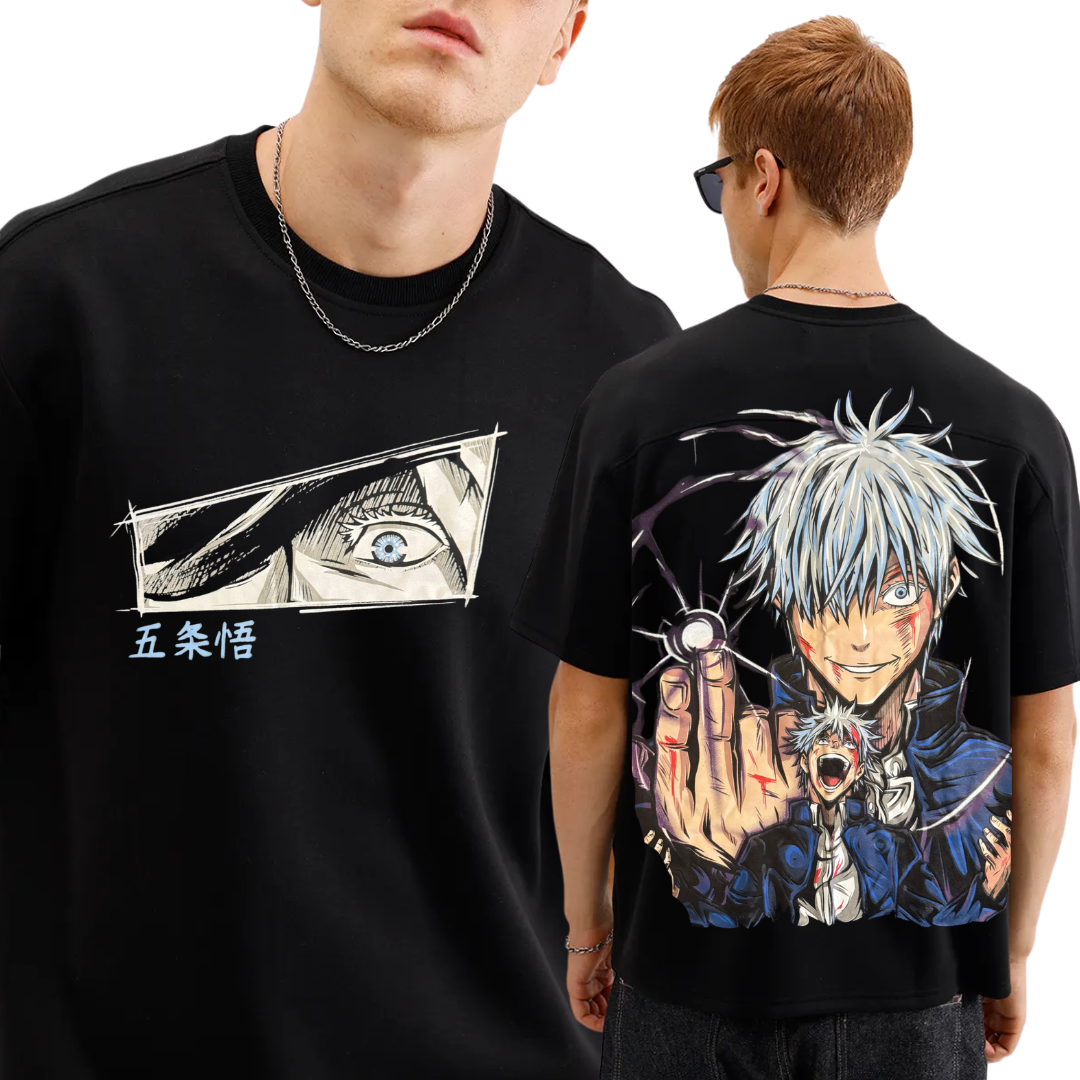 Camiseta Gojo Satoru, Visão Infinita