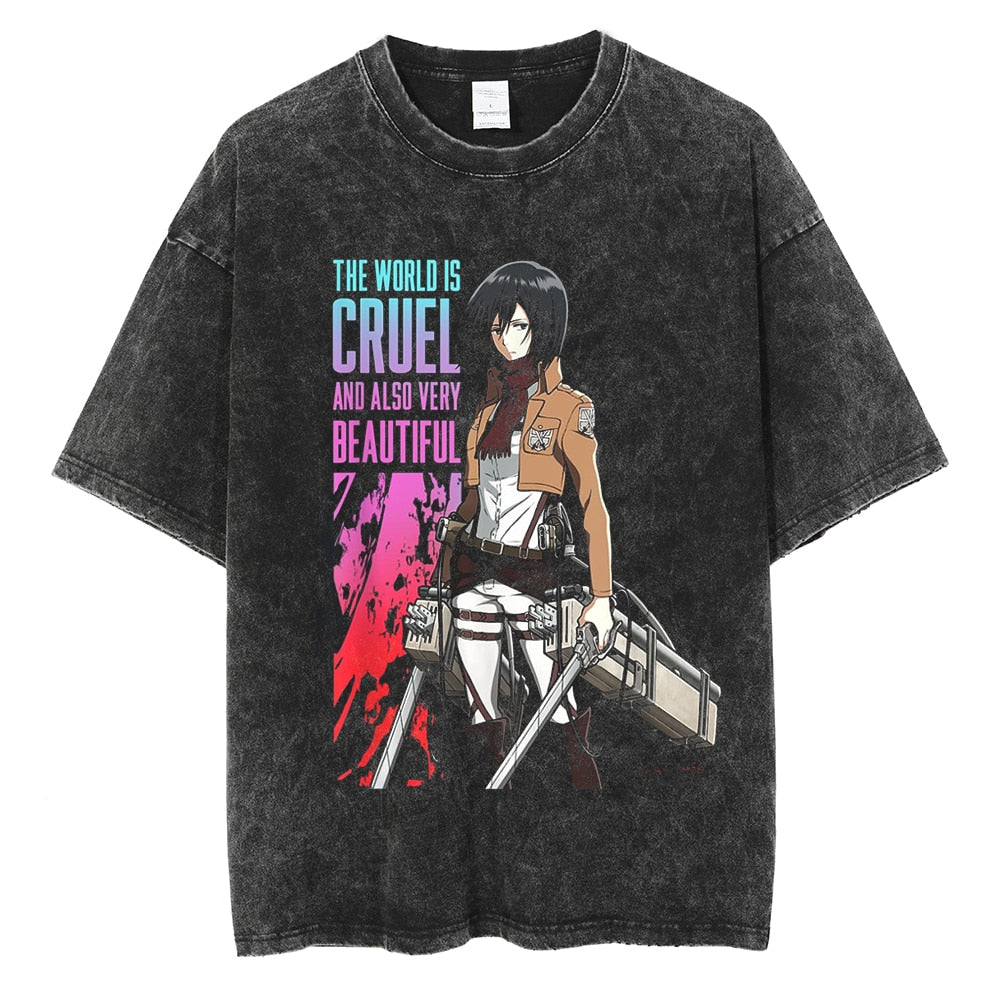 CAMISETA VINTAGE SHINGEKI PRINTS