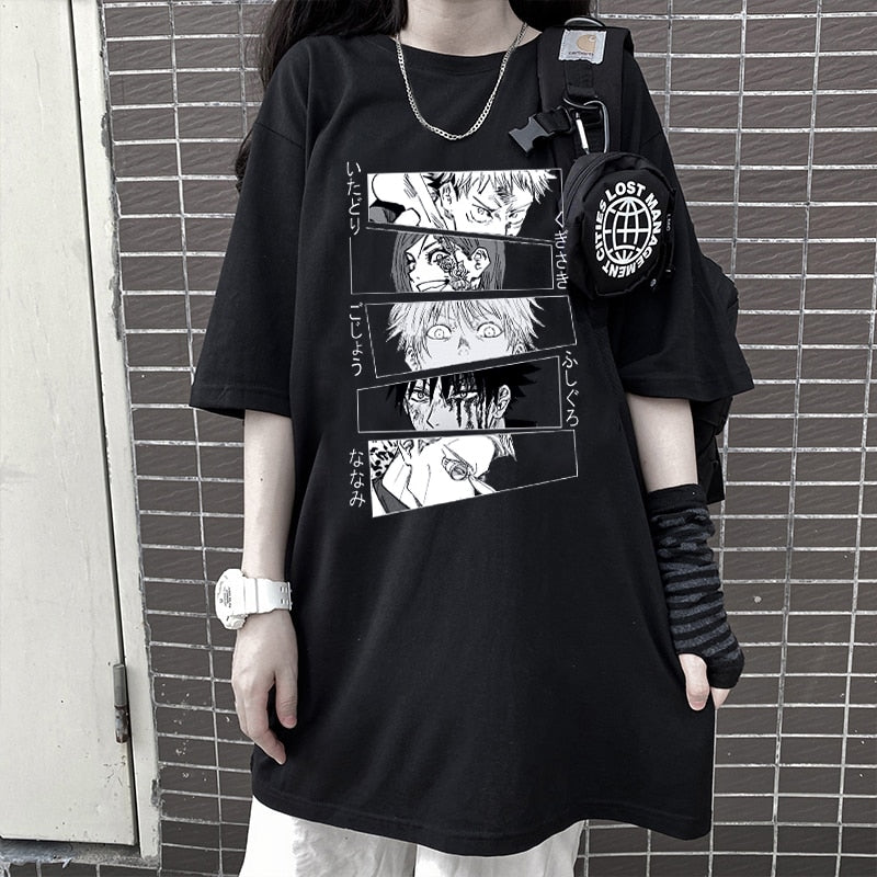 Camiseta Oversized Exorcistas Jujutsu