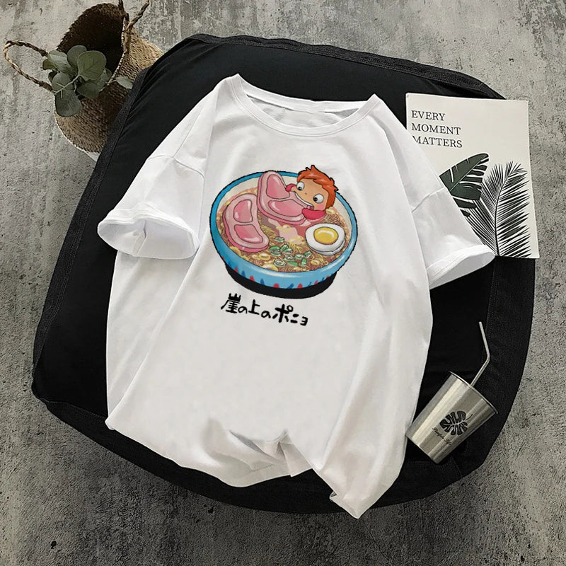 Camiseta Ponyo Lámen Kawaii