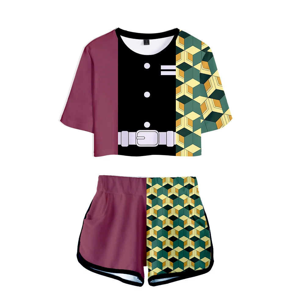 Conjunto Respiração dos Hashira, Kimetsu no Yaiba 3D Adulto e Infantil