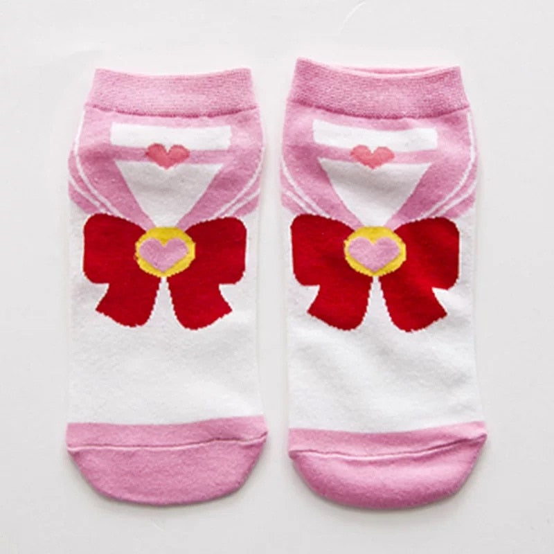 Kit 5 Meias Curtas Sailor Moon