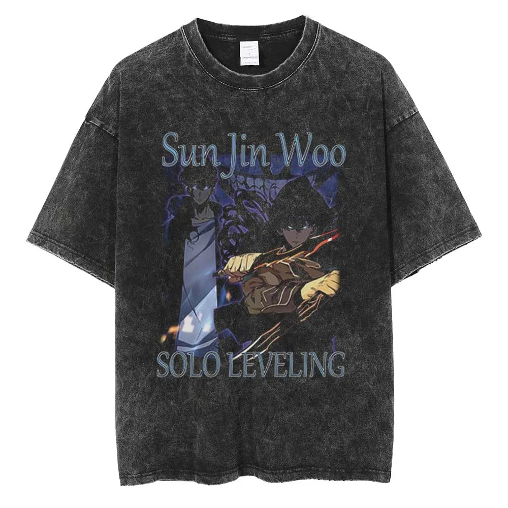 Camiseta Shadow Style, Vintage Solo Leveling