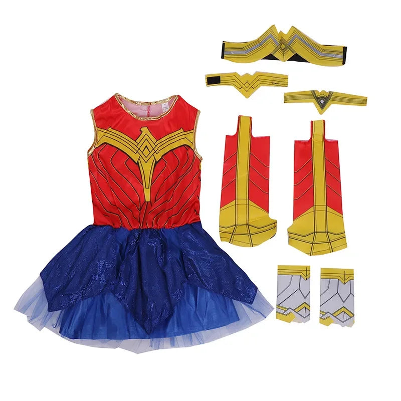Fantasia Cosplay Infantil Wonder Woman