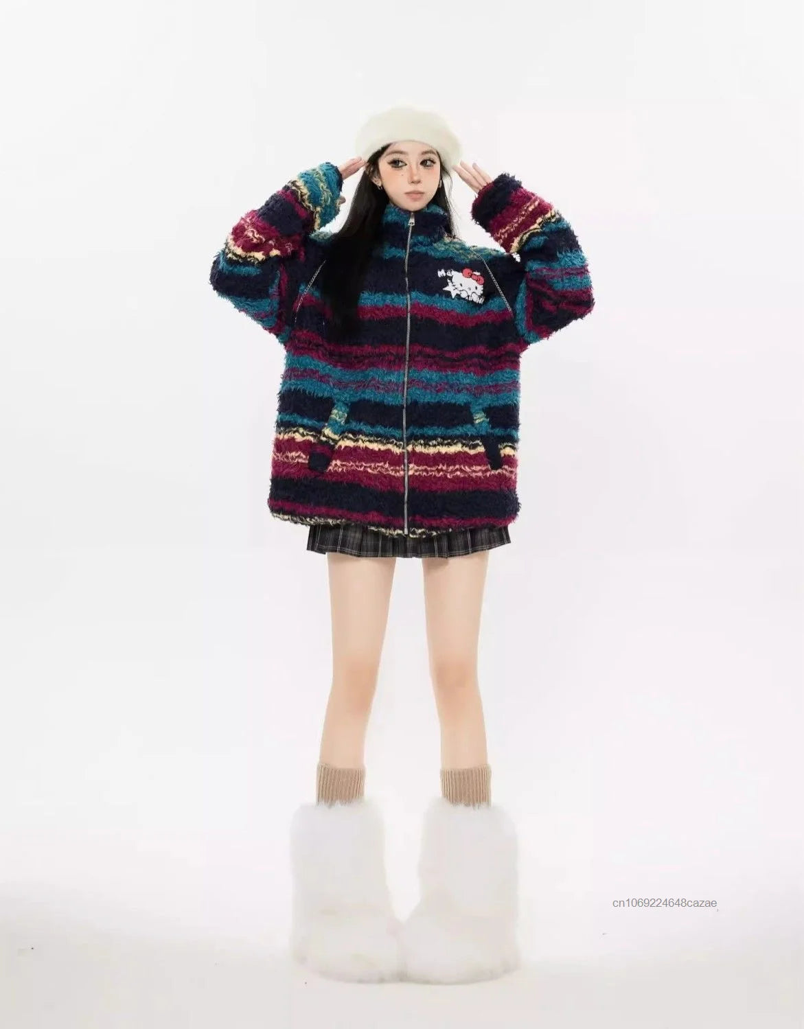 Jaqueta Fleece Hello Kitty Color Block