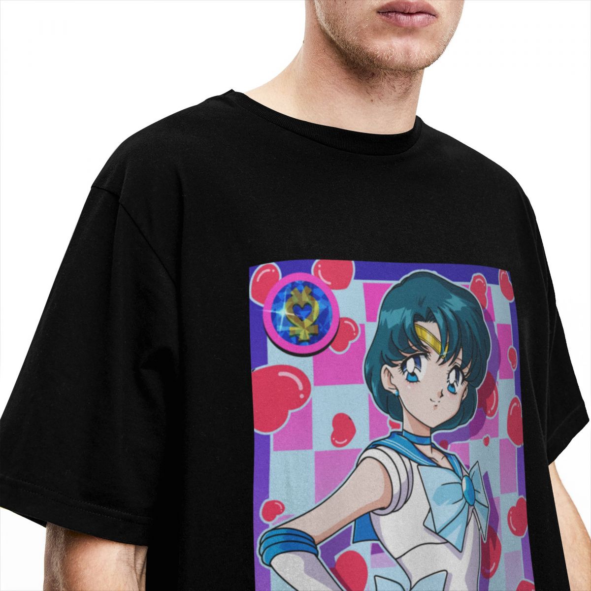 Camiseta Sailor Mercury, Corações Cósmicos