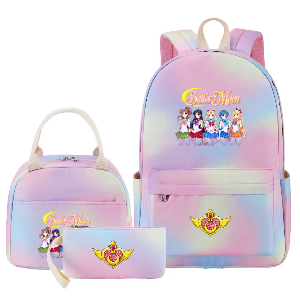 Mochila Lua Mágica, Kit Escolar Sailor Moon (3 Peças)