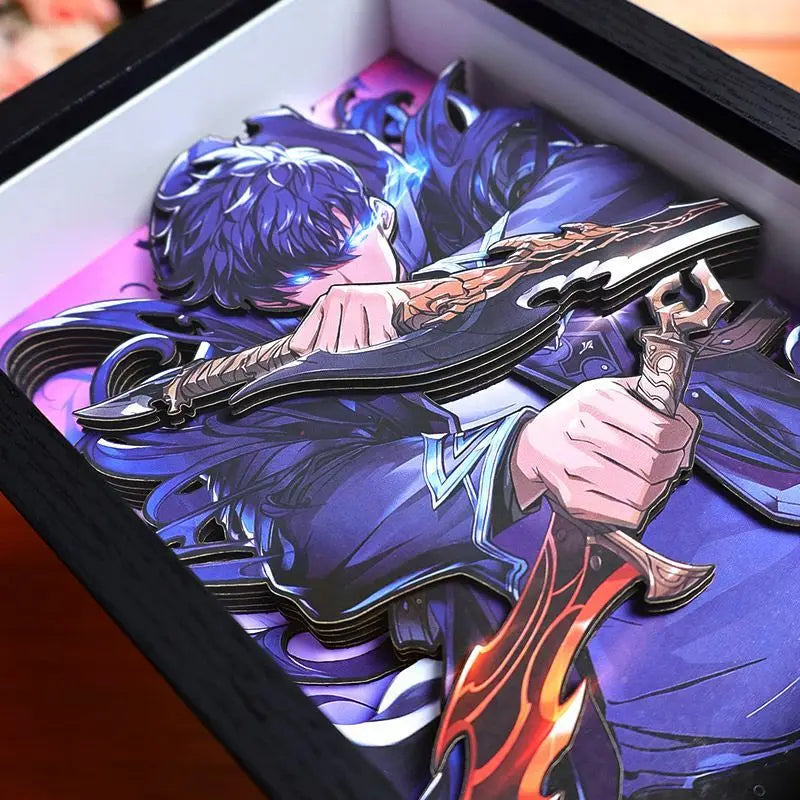 Quadro 3D Sombroso – Jin-Woo Solo Leveling