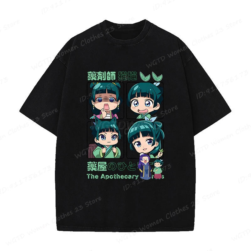 Camisa Maomao The Apothecary Diaries - Estilo Retrô Oversized