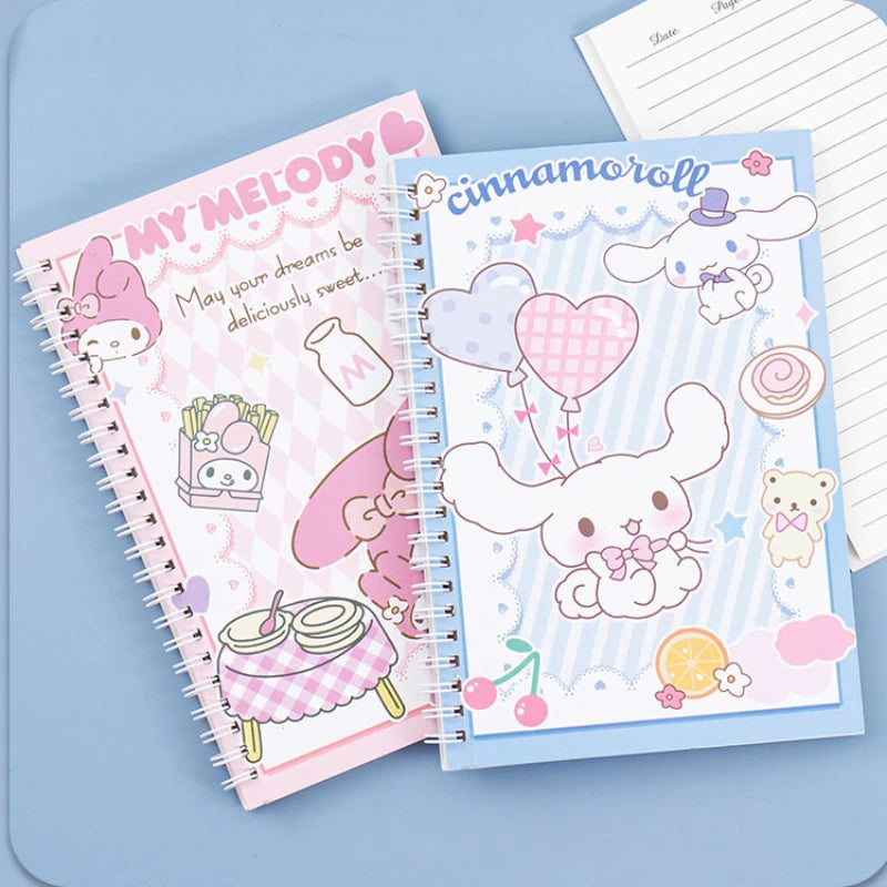 Caderneta A5 Sanrio: Kuromi, Cinnamoroll e Amigos