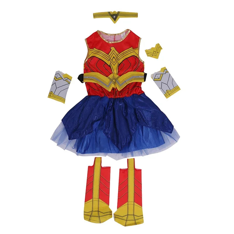 Fantasia Cosplay Infantil Wonder Woman