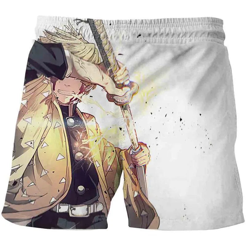 Shorts Adulto e Infantil Oni Hunter, Demon Slayer