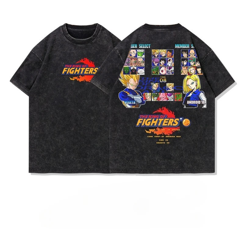 Camiseta Oversized Dragon Ball x King of Fighters