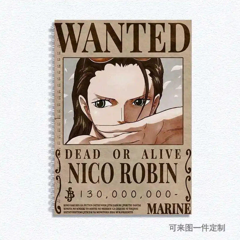 Caderno A5 de Desenho One Piece - Edição Especial Wanted