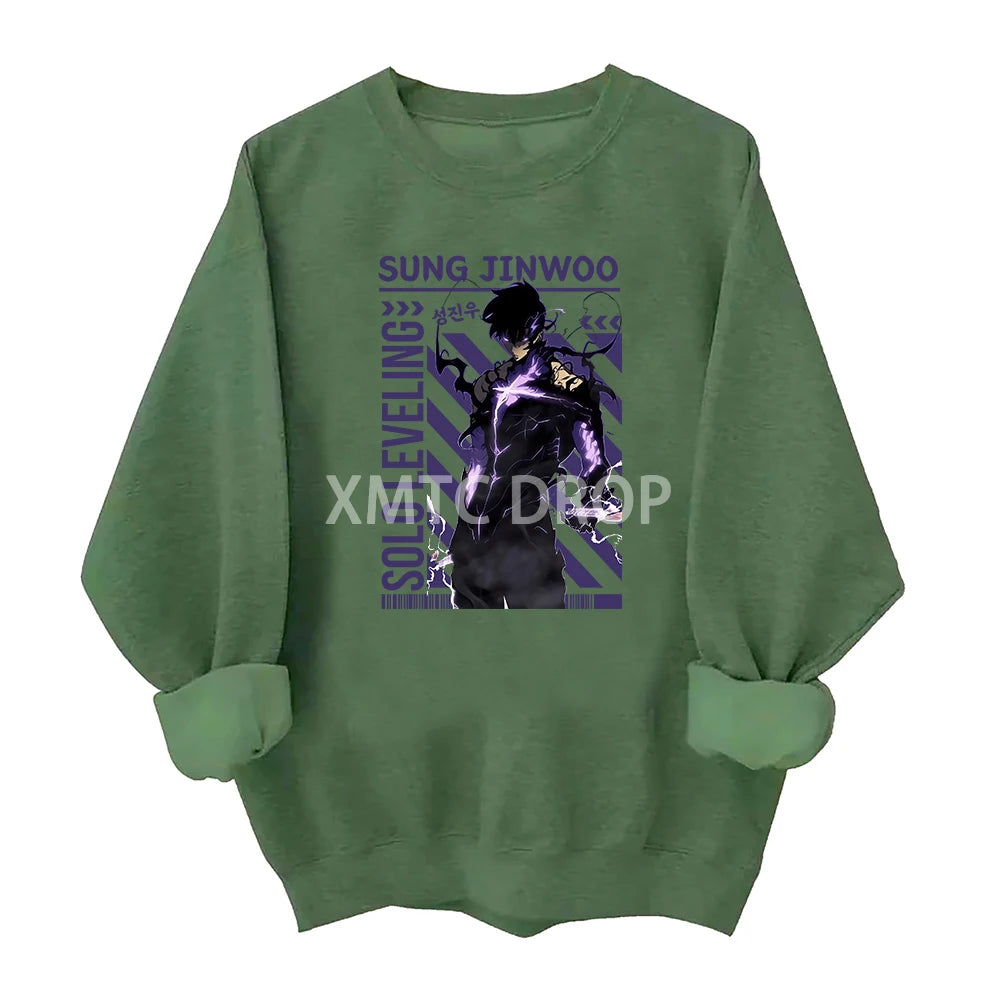 Moletom Gola Redonda Shadow King, Solo Leveling