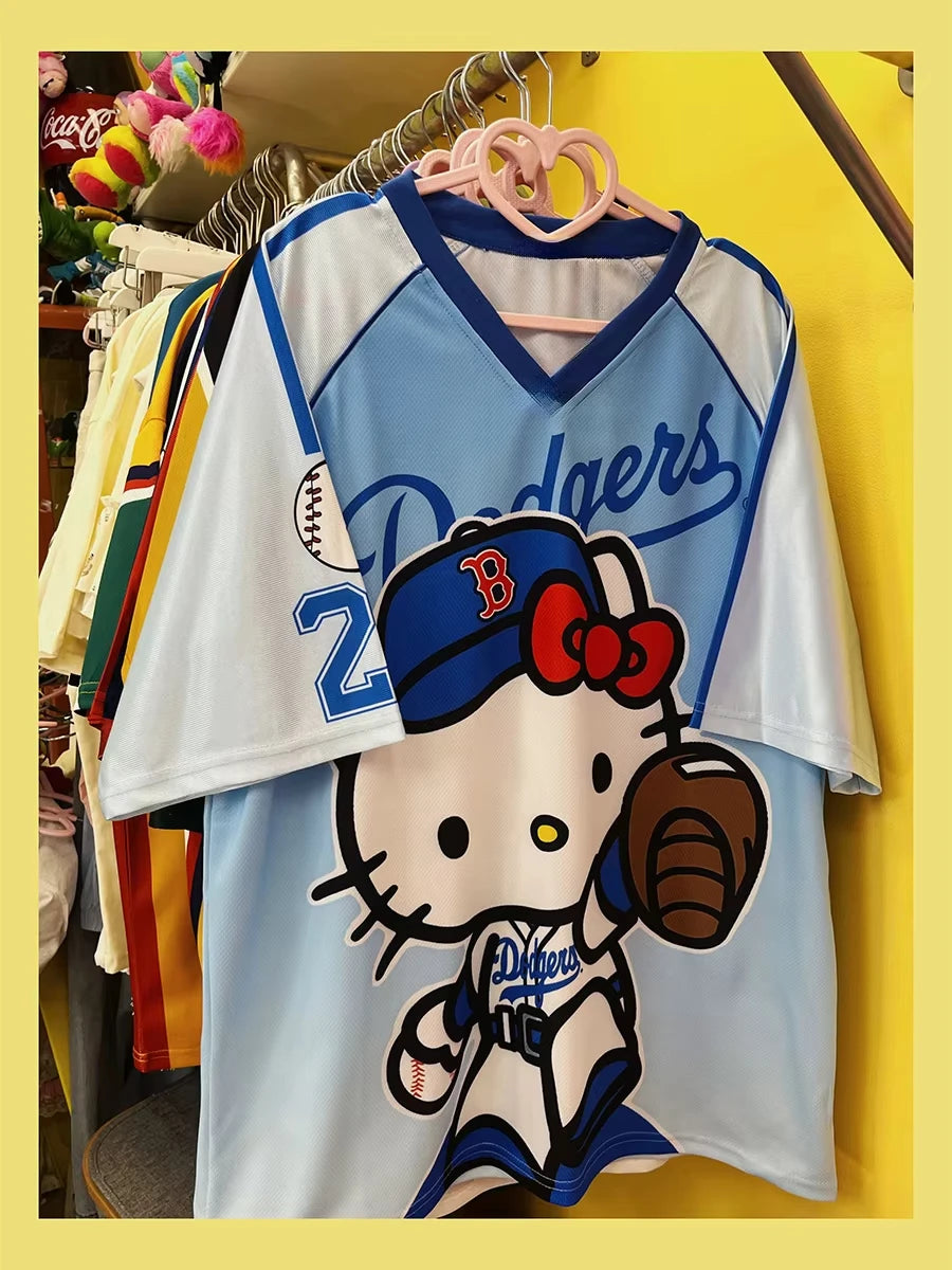 Camiseta Oversized Adulto e Infantil Hello Kitty Esporte Club