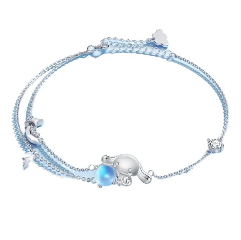 Pulseira Bracelete Prata 925 Cinnamoroll Kawaii