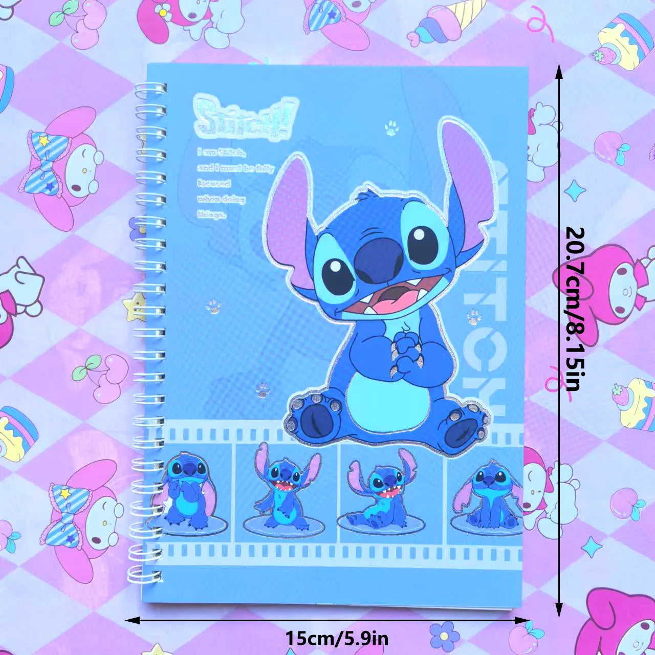 Caderno 1 Matéria Stitch Fofinho