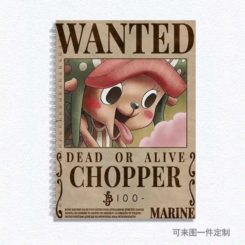 Caderno A5 de Desenho One Piece - Edição Especial Wanted