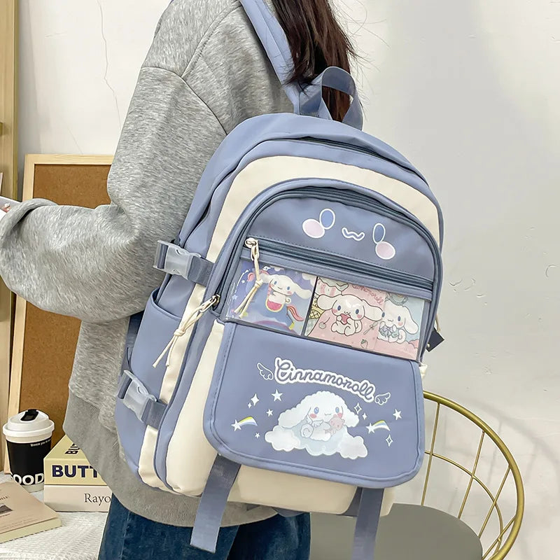 Mochila Kawaii Sanrio – Cinnamoroll, Kuromi e My Melody