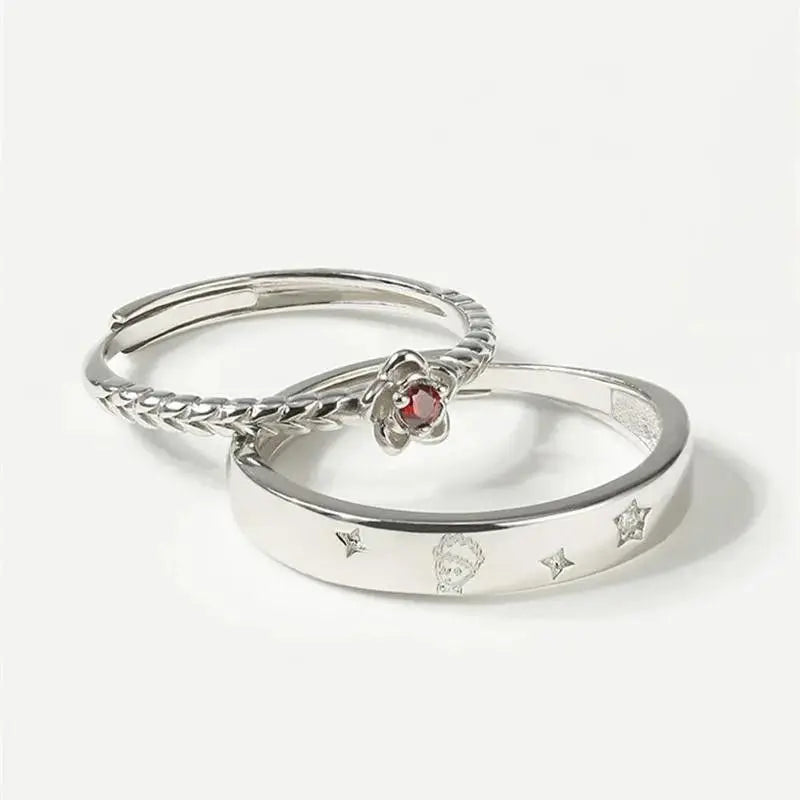 Anel Casal “O Pequeno Príncipe & A Rosa”