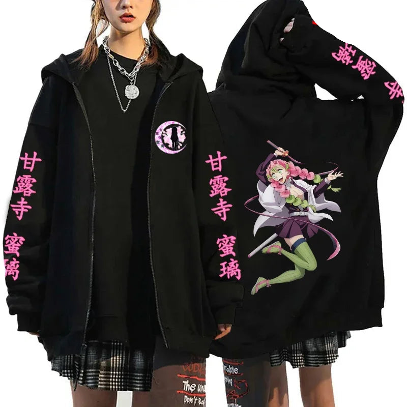 Moletom Zíper Kanroji Mitsuri, Kimetsu no Yaiba