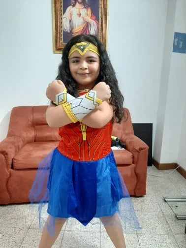 Fantasia Cosplay Infantil Wonder Woman