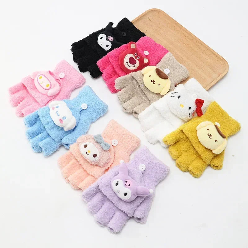 Luvas Sanrio Kawaii Fluffy