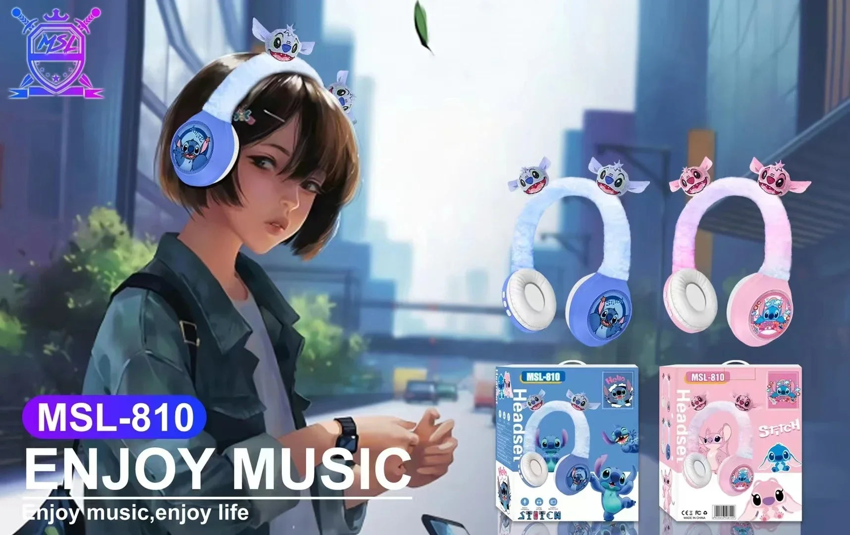 Fone de Ouvido Stitch Bluetooth
