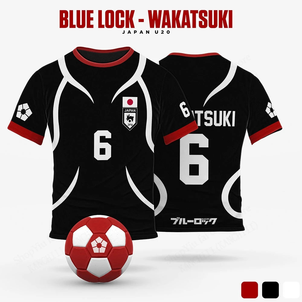 Camiseta Adulto e Infantil Blue Lock Sae Itoshi - Seleção Japonesa U-20