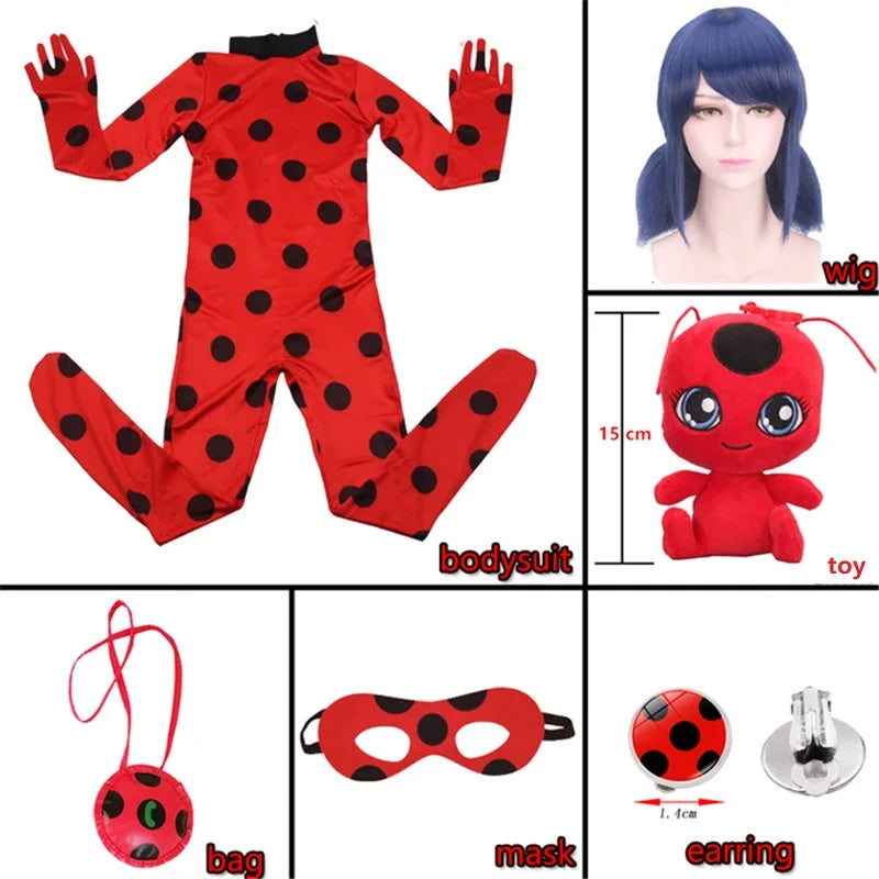 Fantasia Cosplay Infantil Marinette, Ladybug