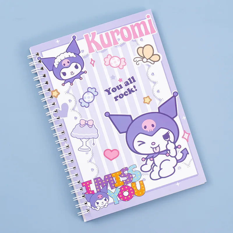Caderneta A5 Sanrio: Kuromi, Cinnamoroll e Amigos