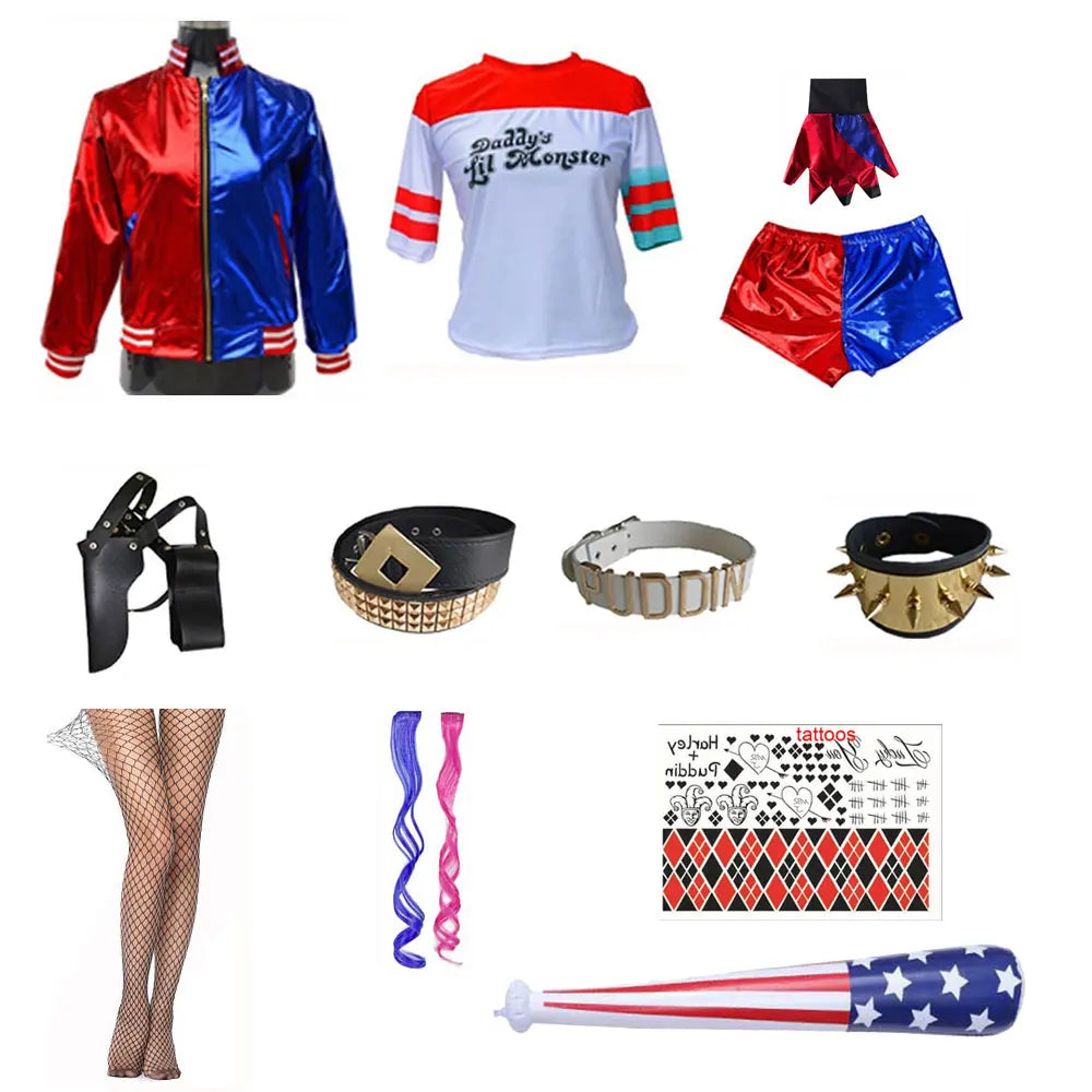 Fantasia Cosplay Adulto Arlequina - Esquadrão Suicida