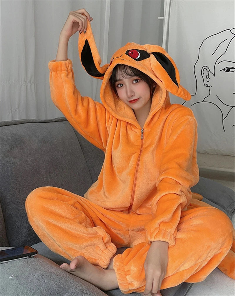 Pijama Cosplay Adulto Kurama Kigurumi, Naruto