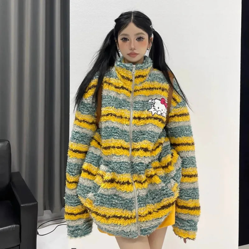 Jaqueta Fleece Hello Kitty Color Block