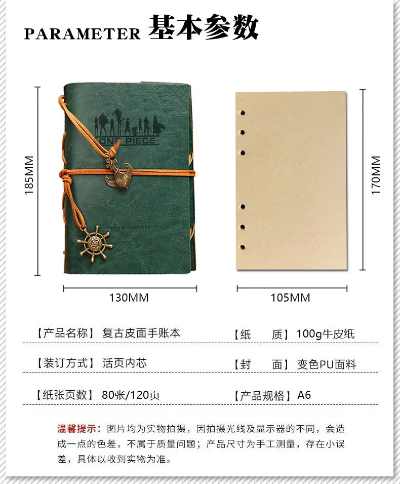 Caderneta Diário Retro Zoro, One Piece