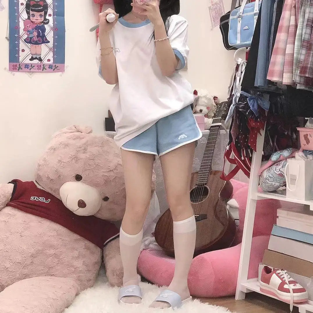 Conjunto Esportivo Cinnamoroll Verão Duas Peças